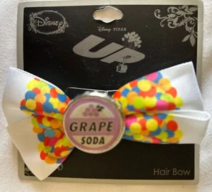 Pixar UP! Grape Soda Bottle Cap Balloons Hair Bow Barrette Clip Cosplay New - Picture 1 of 4