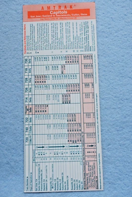 Amtrak Capitols Card - Fall/Winter 1998 - Image 1 of 2