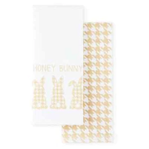 Juego de toallas de cocina Way To Celebrate Easter Honey Bunny 15" Wx25" L 2 piezas nuevo beige - Imagen 1 de 13