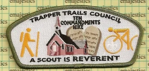 BSA CSP TRAPPER TRAILS Council diez mandamientos 2015 edición de caminata sa-205 - Imagen 1 de 1