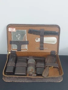 Gentleman Leather Travel Case Toiletry Talon Zippered Vintage Mens Gentlemen - Picture 1 of 21