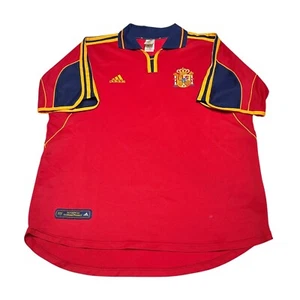 Spain Football Shirt Jersey Camiseta Soccer 1999 2000 2001 Home Size XL Adidas - Picture 1 of 8