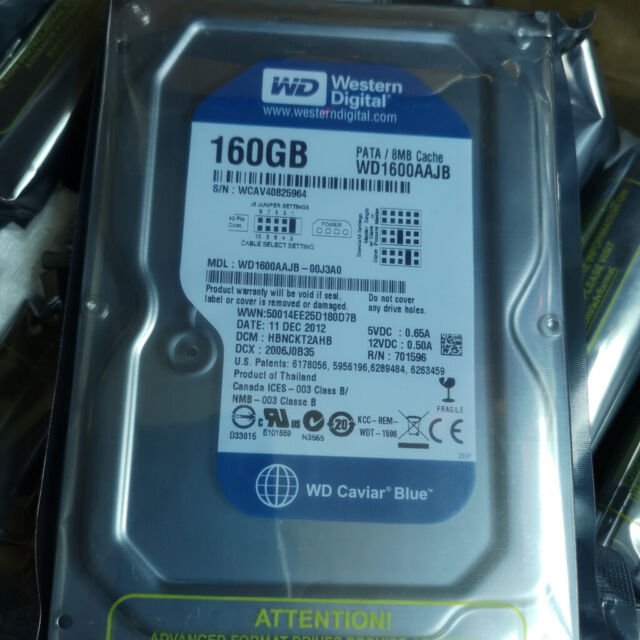 PATA/IDE/EIDE Internal Hard Disk Drives 160 GB Storage Capacity