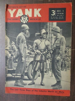 YANK ARMY MAGAZINE DEC 3, 1944 CONTINENTAL EDITION FLORENCE METZ SELENE MAHRI - Image 1 of 2