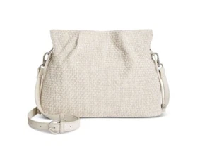Macy's On 34th Bradlie soft woven fabric small shoulder crossbody bag - Cream - Picture 1 of 6