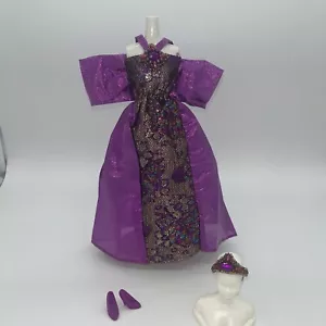 Vestido Barbie Muñeca Ropa Real Fantasía Vestido púrpura - Imagen 1 de 6