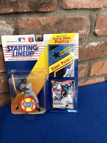 1992 Starting Lineup SLU MLB Minnesota Twins Kirby Puckett w/Poster Cover