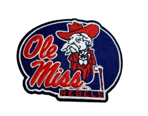 Parche de hierro/coser bordado con logotipo del equipo Ole Miss Rebels de 3 pulgadas - Imagen 1 de 3