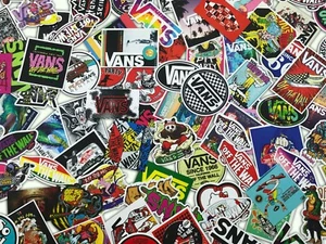 100 STCK. Vans Skateboard Aufkleber Bombe Vinyl Laptop Gepäck Aufkleber Sticker Posten - Bild 1 von 12