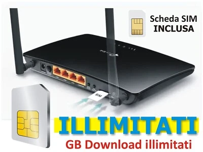 MODEM con SIM GIGA Senza Limiti inclusa TP-LINK (Mod MR6400 - 4G LTE) - Immagine 1 di 2