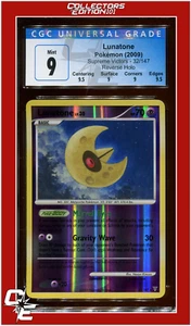 Supreme Victors 32 Lunatone Reverse Holo CGC 9 - Subgrades - Picture 1 of 2