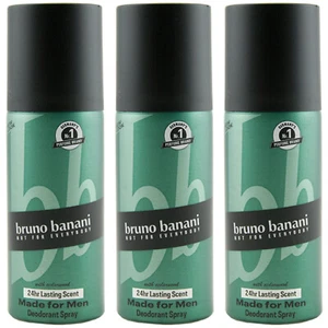 Bruno Banani Deodorant Made For Men 3 X 150ml 24h Lasting Scent Spray - Picture 1 of 1