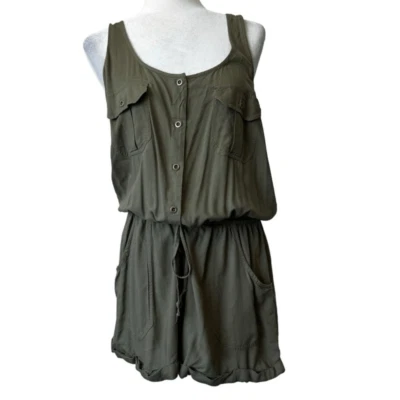 Mameluco American Eagle verde militar sin mangas Y2K talla L Foto 1 de 4