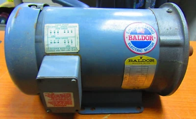 🤓 BALDOR 3-1.5 HP 460V 1725/800 RPM 3PH 184T FR SF 1.0 ELECTRICAL MOTOR M1707T - Image 1 of 4