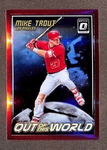 2018 Donruss Optic #OW3 Mike Trout Red Out Of This World /99