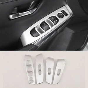 4x For Nissan Sentra Sylphy 20-22 Matt Silver Window Lock Lift Panel Trim Frame - Picture 1 of 9