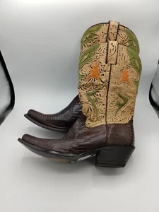 FRYE Lily Genuine Lizard Cowboy Boots Women's Size 10 B - Picture 1 of 16