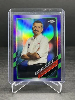 2021 Topps Chrome Formula 1 F1 Guenther Steiner Purple Green SP #92 - Image 1 of 2