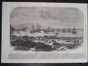 Ship Wreaks Broadsands Beach cerca de Brixham Torbay 1866 noticias ilustradas de Londres - Imagen 1 de 1