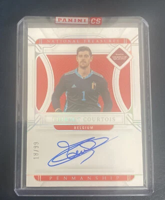 2022 Panini National Treasures Thibaut Courtois Auto /99 Penmanship - Image 1 of 2