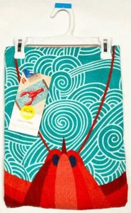 "Nueva toalla de playa Sun Squad olas azules langosta roja 32"" x 62""" - Imagen 1 de 1