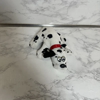 Tonka Pound Puppy White with Black Spots Small 8” Dog Pup Plush - Image 1 of 4