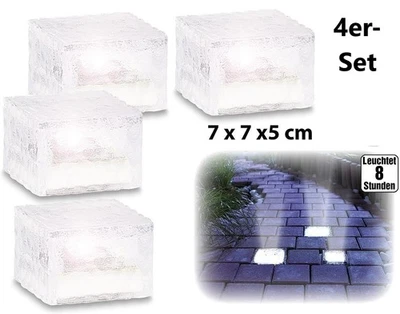 NEU Solar LED Glasbaustein Lichtsensor für Beleuchtung Pflasterstein Weg Akzente - Bild 1 von 4