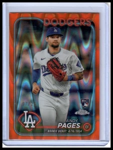 2024 Topps Chrome Update #USC186 Andy Pages Orange RayWave Refractors - Picture 1 of 2