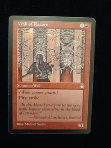 Wall of Razors Stronghold MTG Magic The Gathering Vintage. LP/NM - Picture 1 of 1