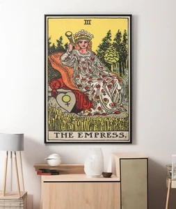 The Empress Tarot Card Canvas/Poster Wall Art - Mystical Living Room Decor - Picture 1 of 10