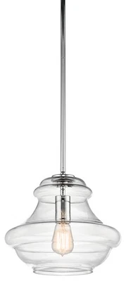 Kichler 42044CH Everly 1-Light 12" Pendant in Chrome - Image 1 of 2