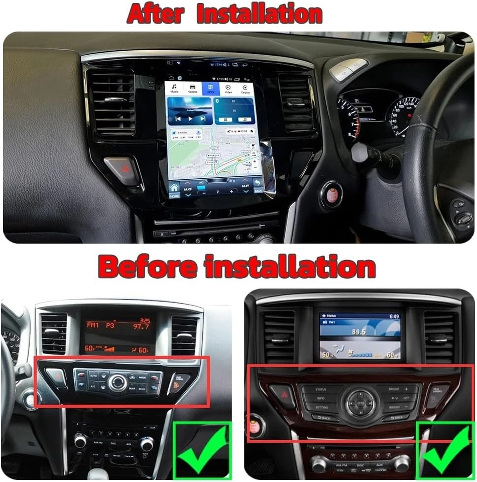10.4" Android 13 Tesla Smart Car Radio GPS Stereo For Nissan Pathfinder 2011-20 Foto 1 de 4