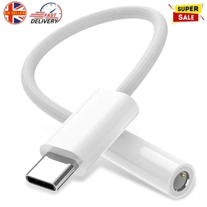 For Apple iPhone 15 Plus 16 Pro Max USB C to 3.5mm Aux Headphones Adapter Cable - Picture 1 of 8