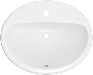 PROFLO PF20171 White 20-1/2" Self Rimming Oval Bathroom Sink - Picture 1 of 6