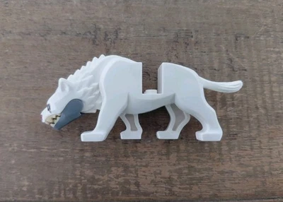 LEGO White Warg минифигурка волк животное LOTR хоббит 79002 (2012) - серый челюсти - Изображение 1 из 4