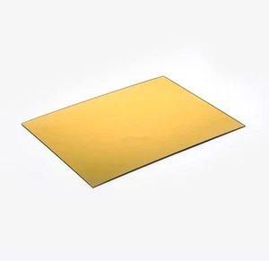 Set of 2 Gold Mirror Sheet 1/12 Mirrored Acrylic Lucite Plexiglass Sheet Ac - Picture 1 of 9
