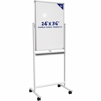 VIVO Mobile Dry Erase Board 24" x 36" Magnetic Double Sided Whiteboard Stand - Image 1 of 4
