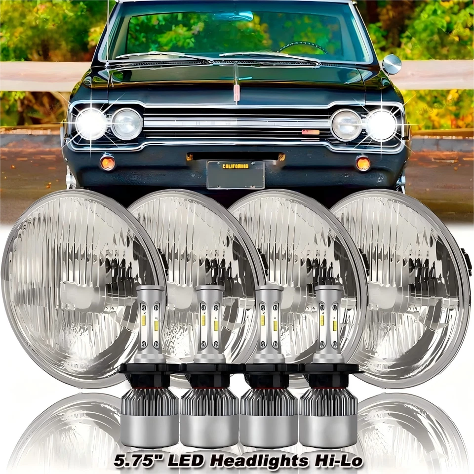 4x DOT 5 3/4" 5.75 LED Headlights HI/LO For Oldsmobile 442 98 F85 Cutlass AAA - Image 1 of 4