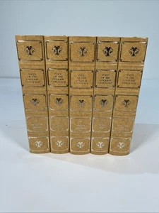Heron Books Poets Of The English Language X5 Complete Faux Leather Decorative - Picture 1 of 18
