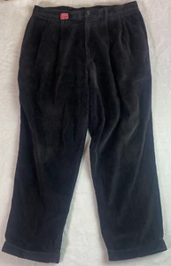 Dockers Corduroy Pants Mens 36X30 Pleated Front Black - Picture 1 of 8