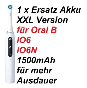 Batteria Li-Ion Per Oral B IO 6 IO6 3,7V 1500mAh Serie Oral 6N IO8 IO9 3758 - Foto 1 di 1