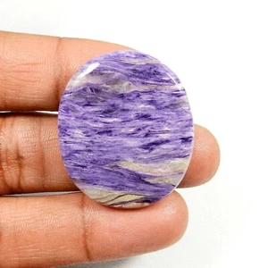 Exotic~ Natural Purple Charoite Gemstone Oval Shape Loose Cabochon 56 Cts #8804 - Picture 1 of 8
