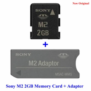 Tarjeta de memoria 100% original original Sony M2 2 GB + M2 adaptador de tarjeta MSAC-MMS - Imagen 1 de 3