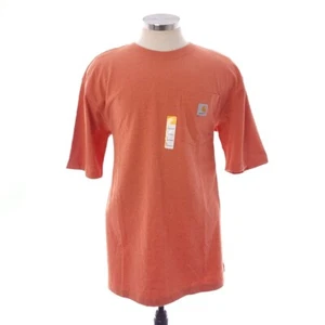 Camiseta Carhartt holgada de peso pesado manga corta bolsillo naranja grande para hombre - Imagen 1 de 8