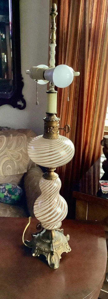 Vintage Italian Murano Glass Lamp By Dino Martens MCM Mid Century - Image 1 of 3