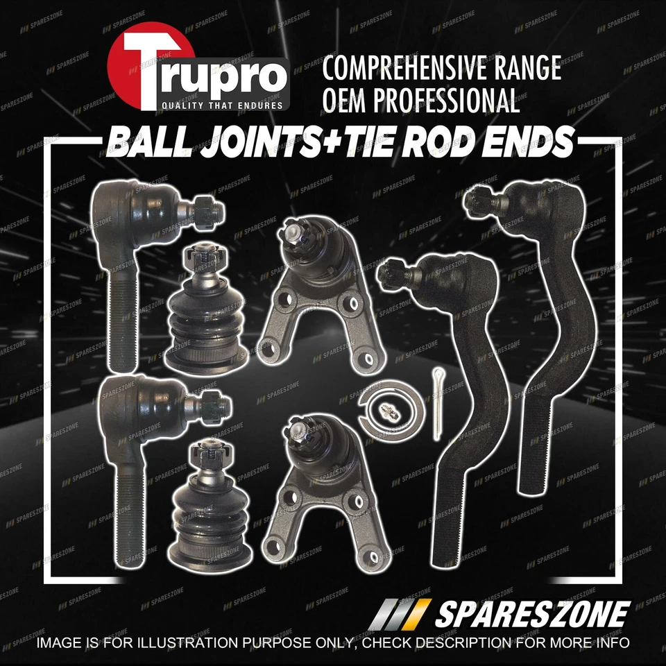Trupro Ball Joint Tie Rod End Kit for Mitsubishi Triton MJ Utility 4WD 92-96 - image 1 of 2