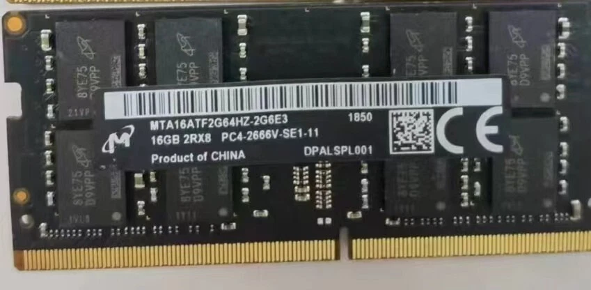 Micron 16GB DDR4 2666 2Rx8 PC4-21300 MT A16ATF2G64HZ-2G6 260p Laptop SODIMM RAM - Image 1 of 1