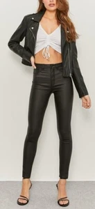 UVP: 29,99€, TALLY WEIJL, RANA, Glänzende Schwarze SKINNY Hose, Gr. 32 - Bild 1 von 8