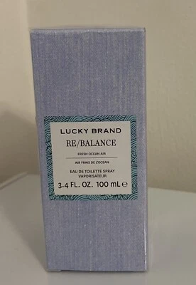 NOVO Lucky Brand Re/Balance Fresh Ocean Air Eau De Toilette Spray 3,4 fl oz/100 ml - Imagem 1 de 4