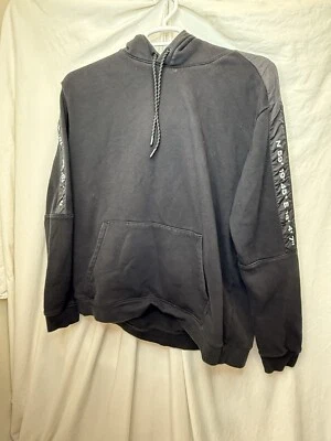 H&M Sudadera con Capucha Para Hombres XL Negra Tejida Pullover Sudadera MANGA PANEL DETALLE SUDADERA CON CAPUCHA Foto 1 de 4